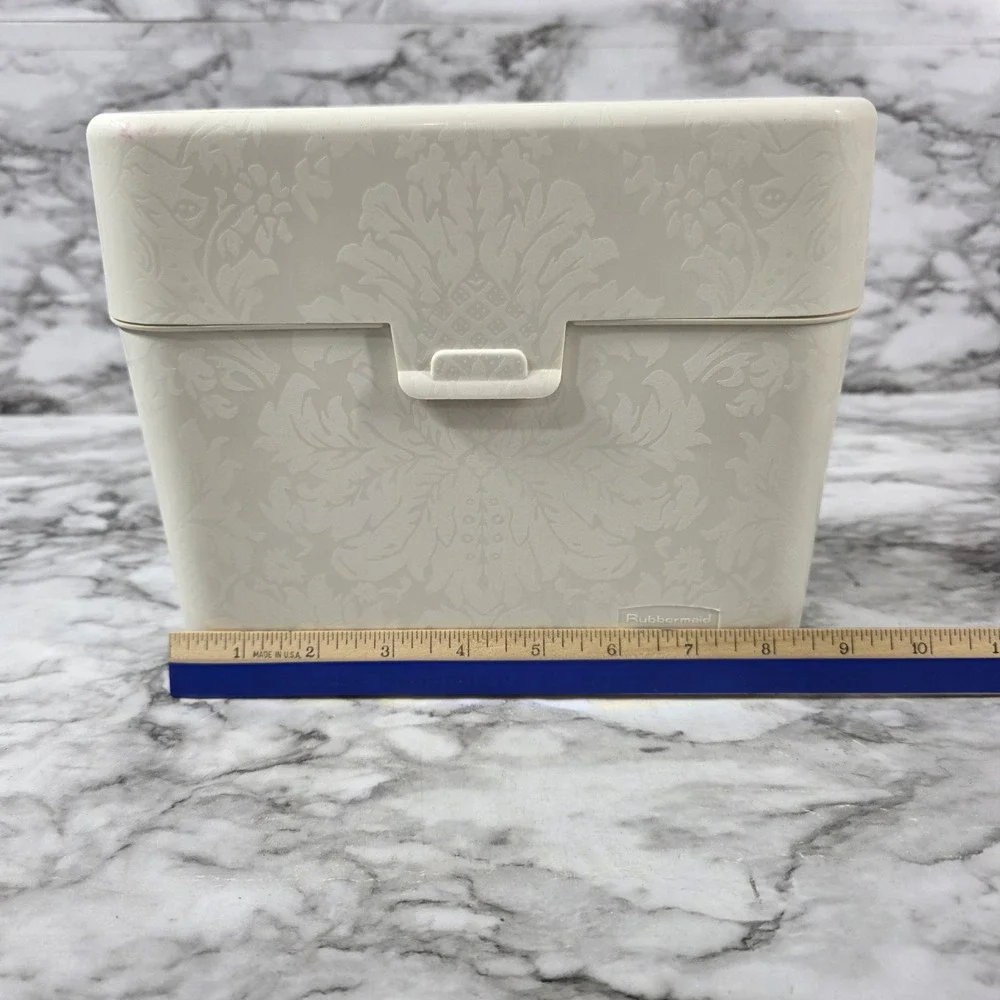 Vintage Rubbermaid Office Products 1994 Container Ivory White Made In USA